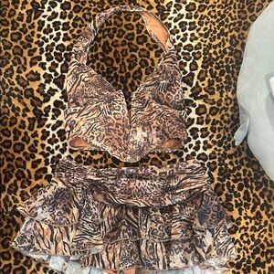 Leopard Print Set - Brown & Tan Animal Print